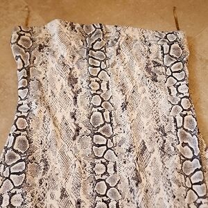 Tube dress snake print - size M with lining